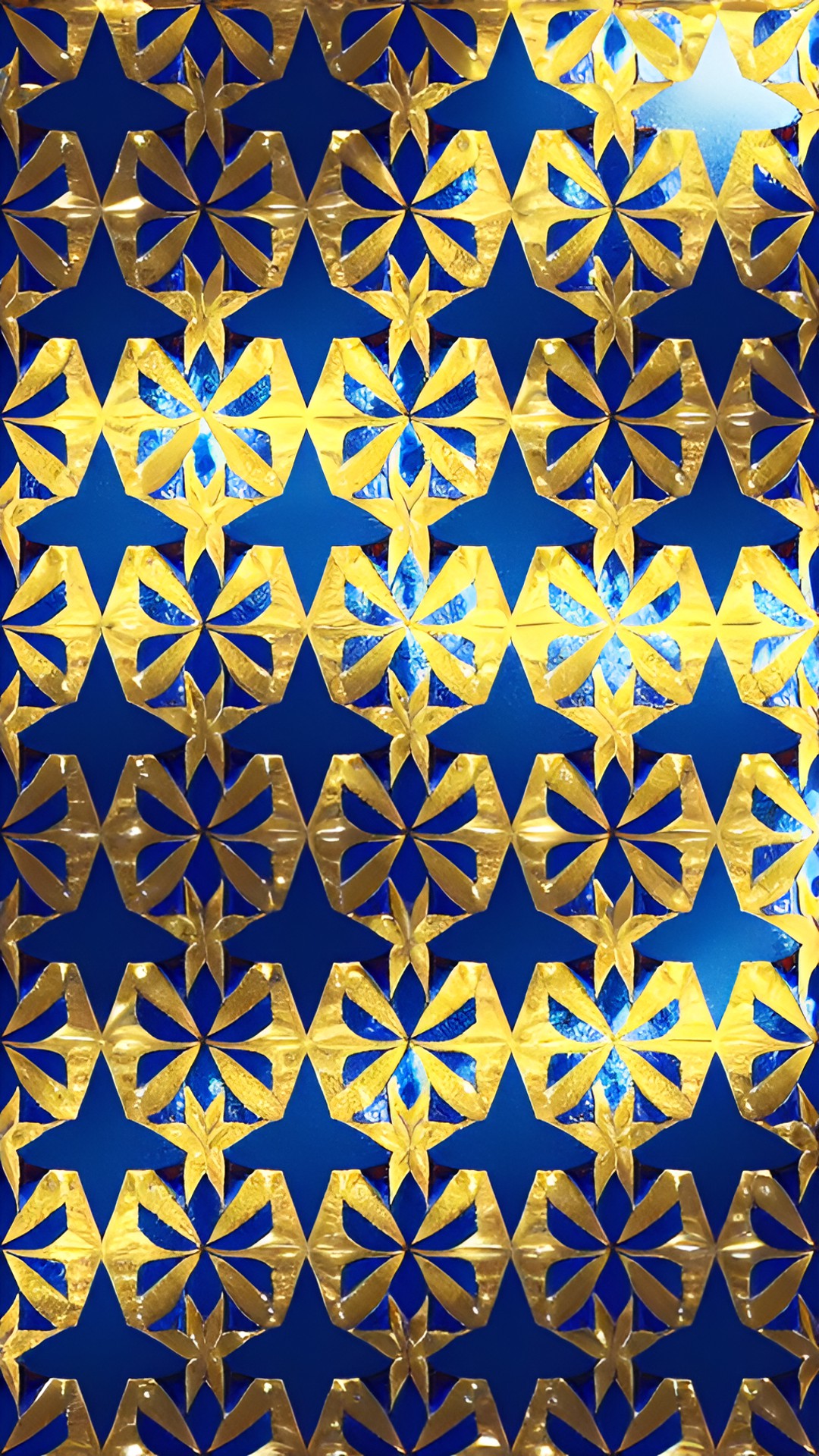 midnight blue metallic glossy glittery in sunlight gold geometric line pattern preview