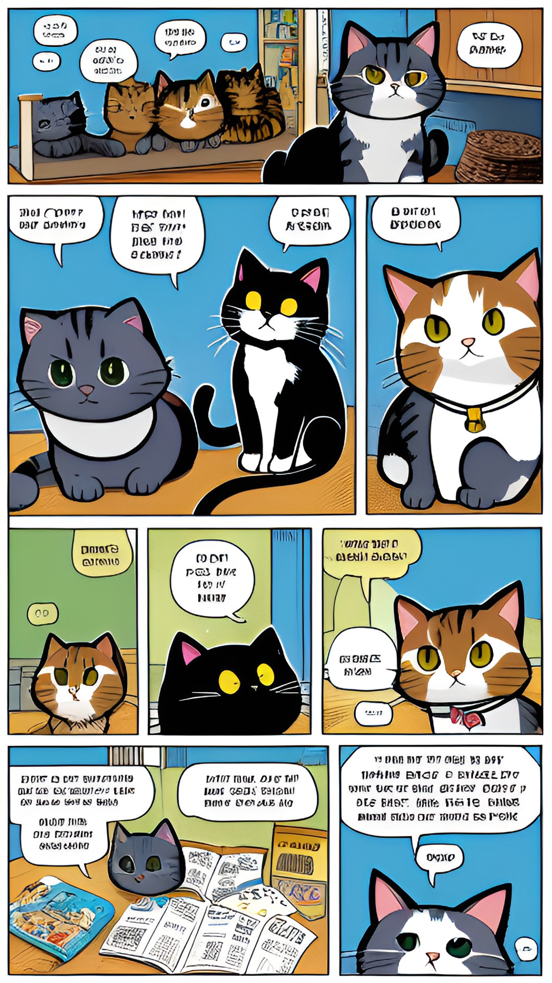 a cat comic scene preview