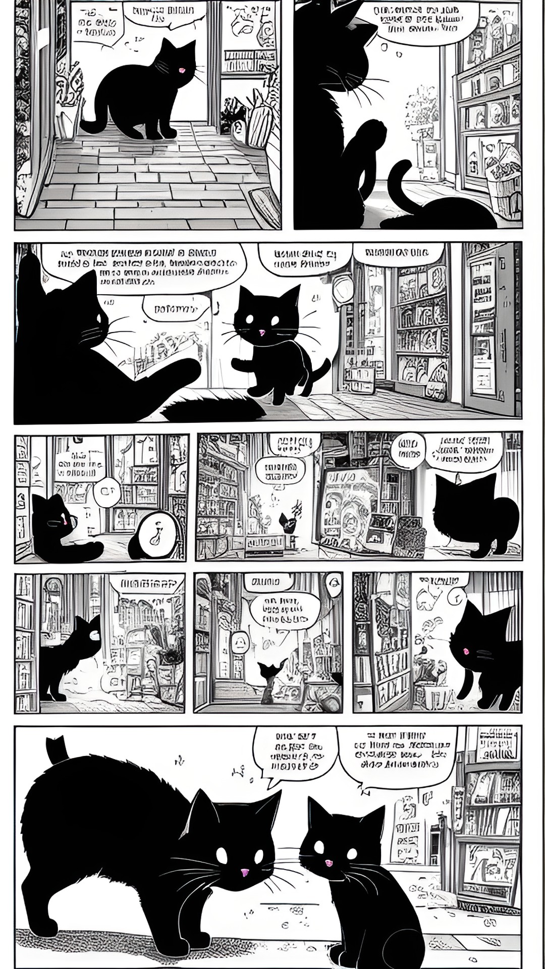 a cat comic scene preview