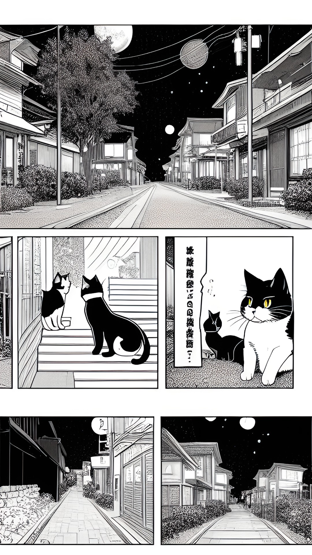 a cat manga scene preview