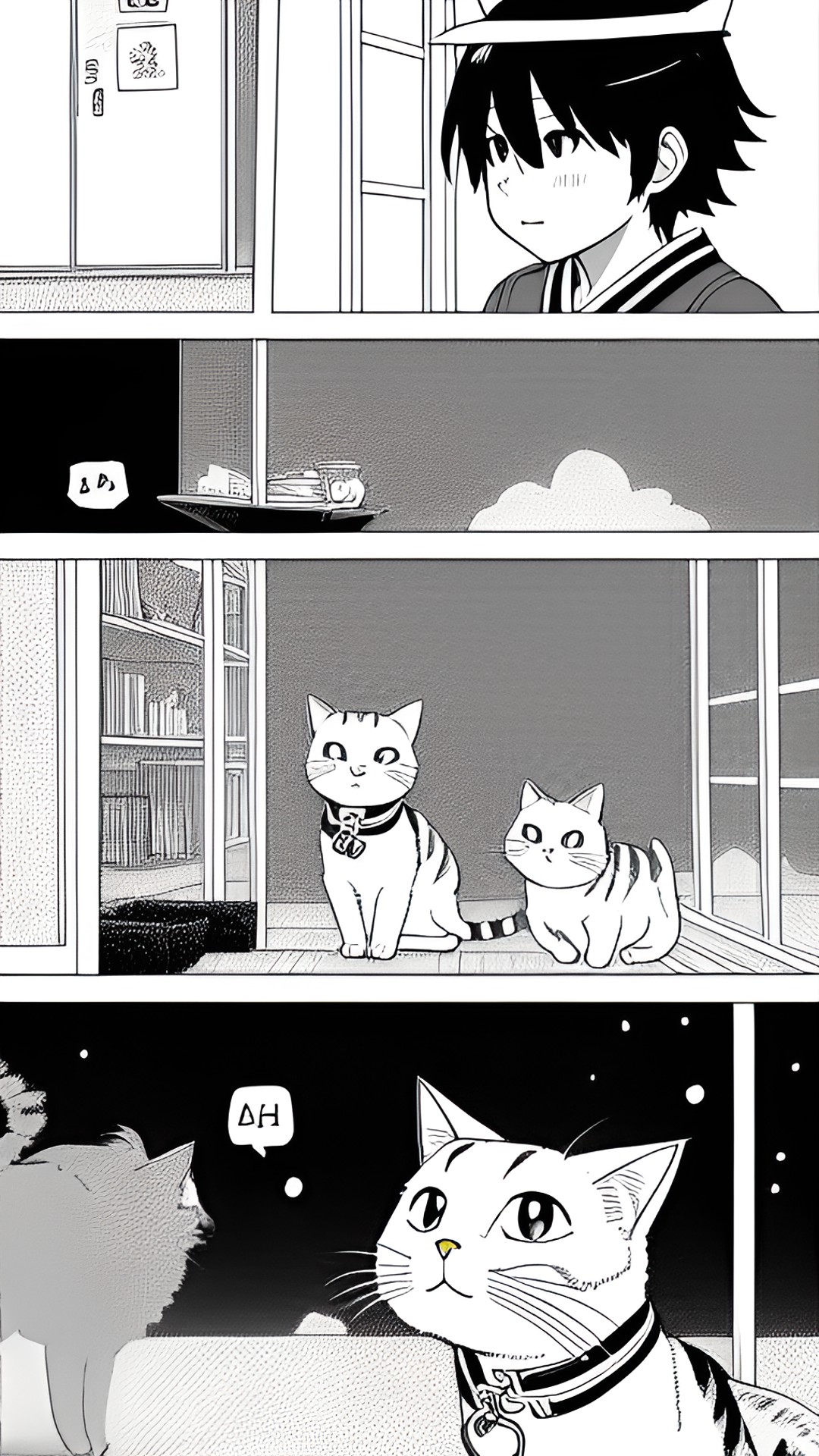 a cat manga scene preview