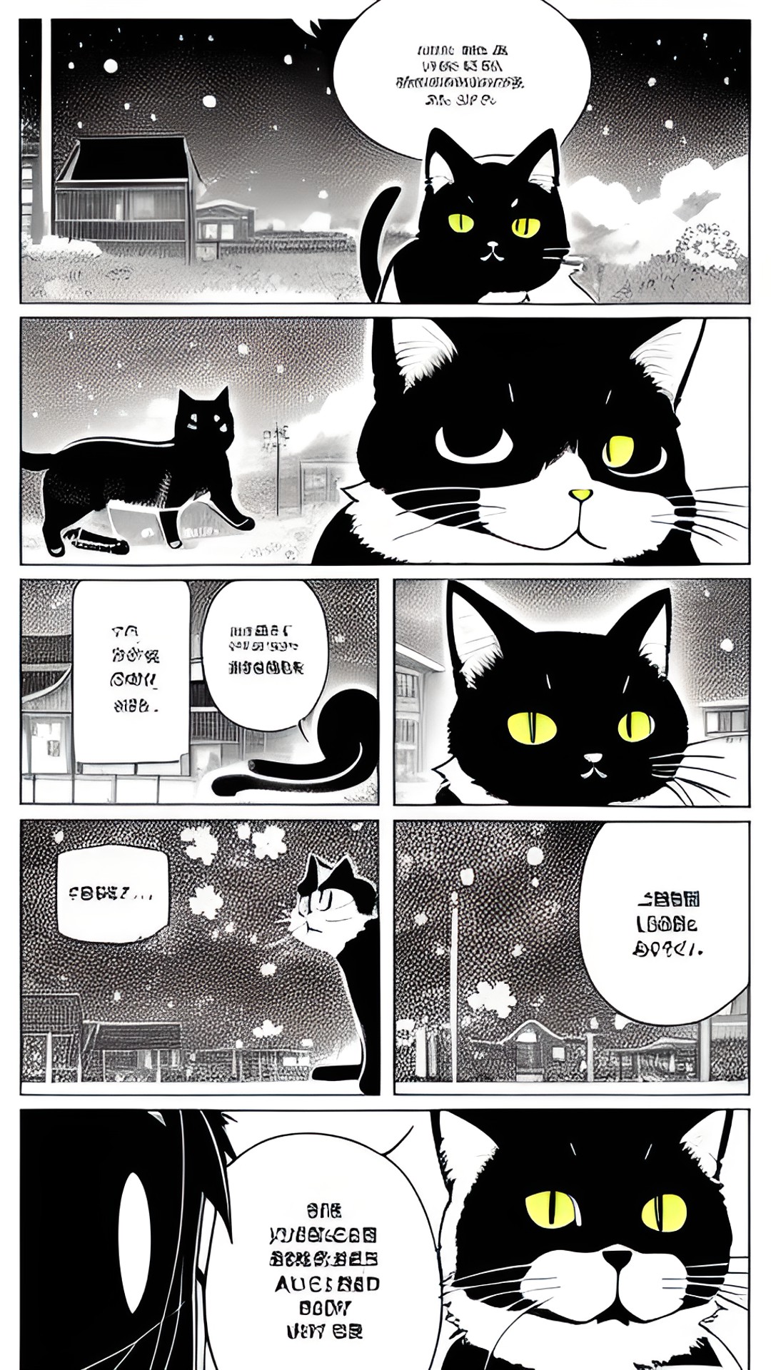 a cat manga scene preview