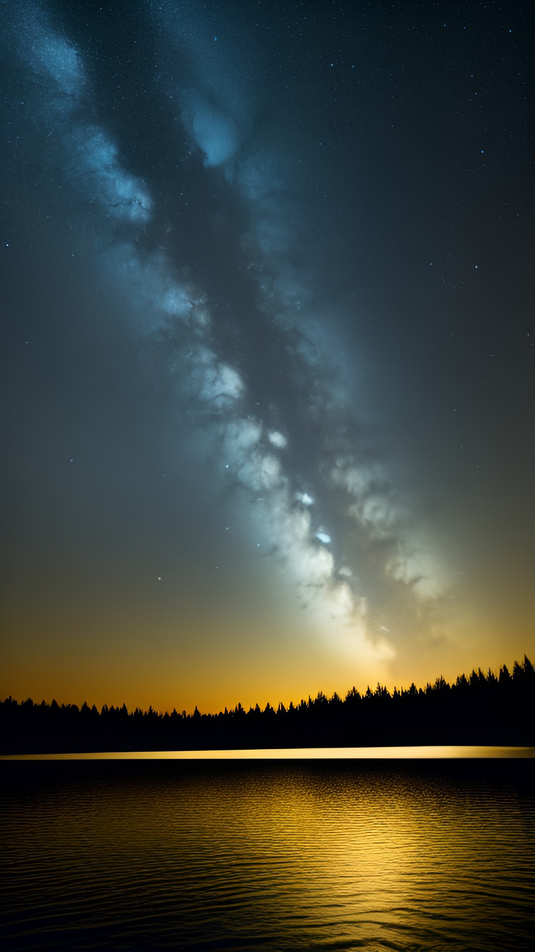 dark dark dark black night lake trees preview