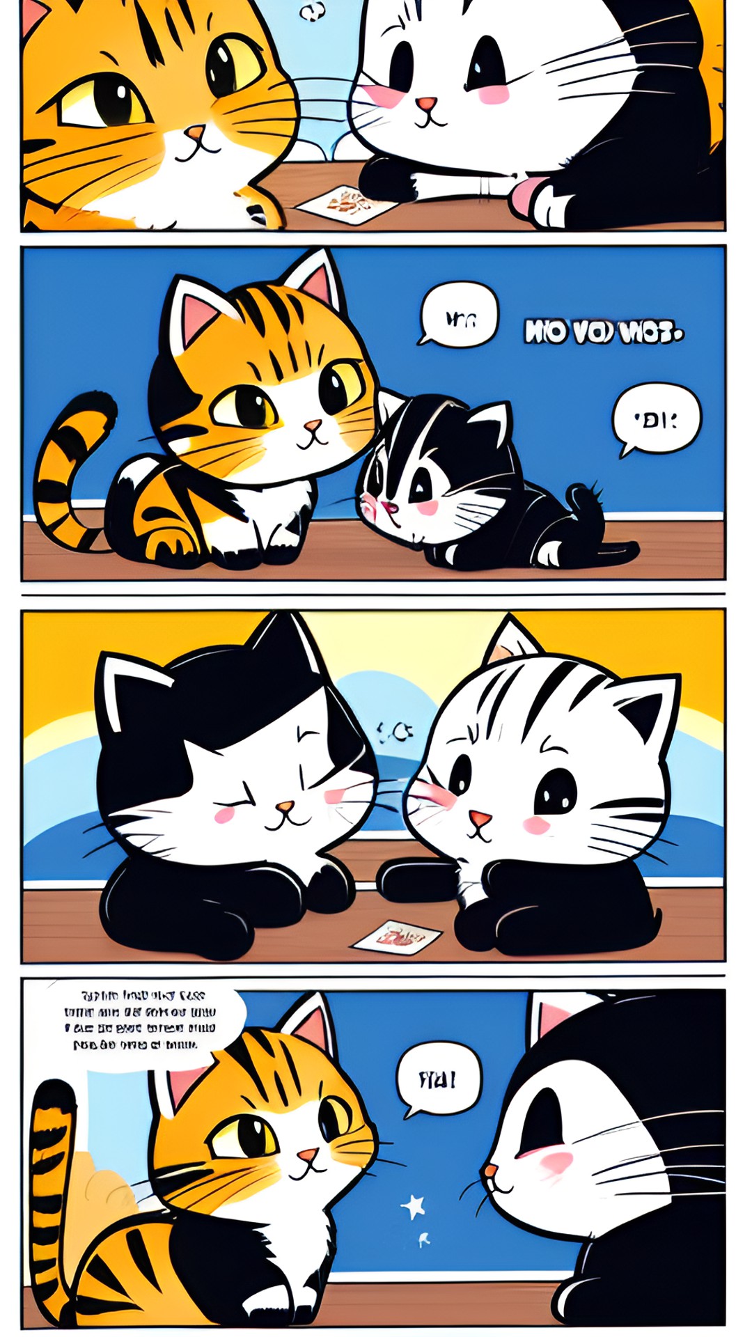 a kitty cute comic scene preview