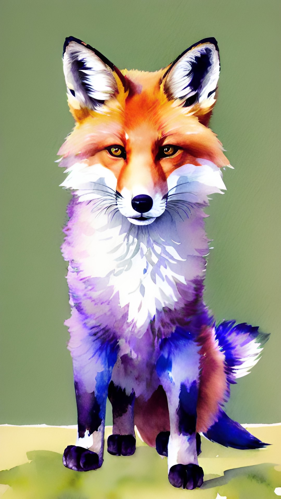 Ok - fox with jumper purple preview