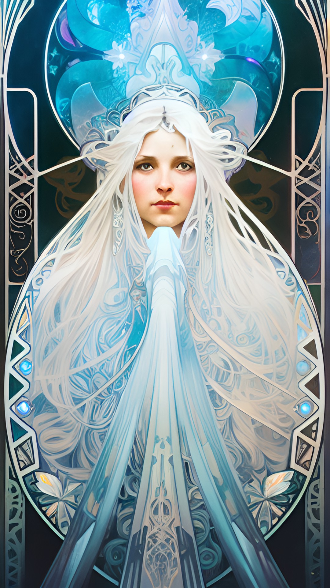 the ice witch,  alphonse mucha preview