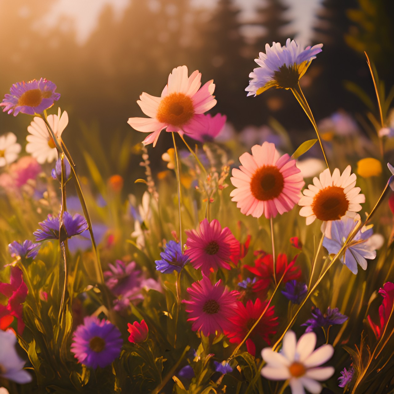 summer meadow flowers preview