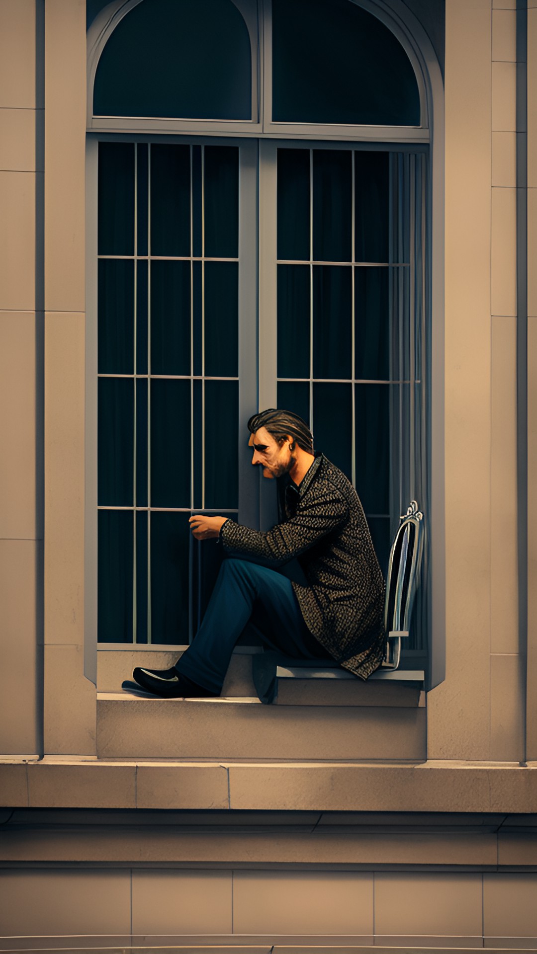 man sitting on a window seat contemplating his own mortality preview