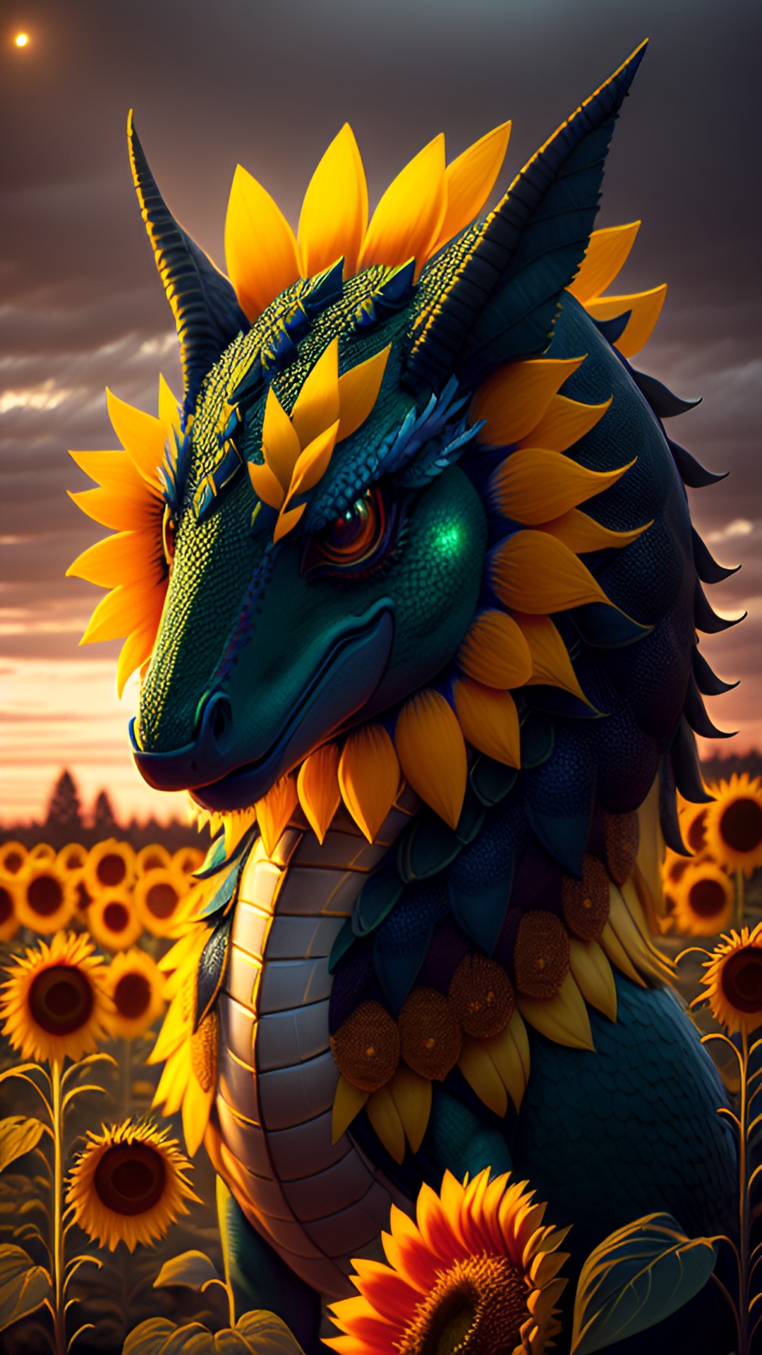 sunflower dragon. preview