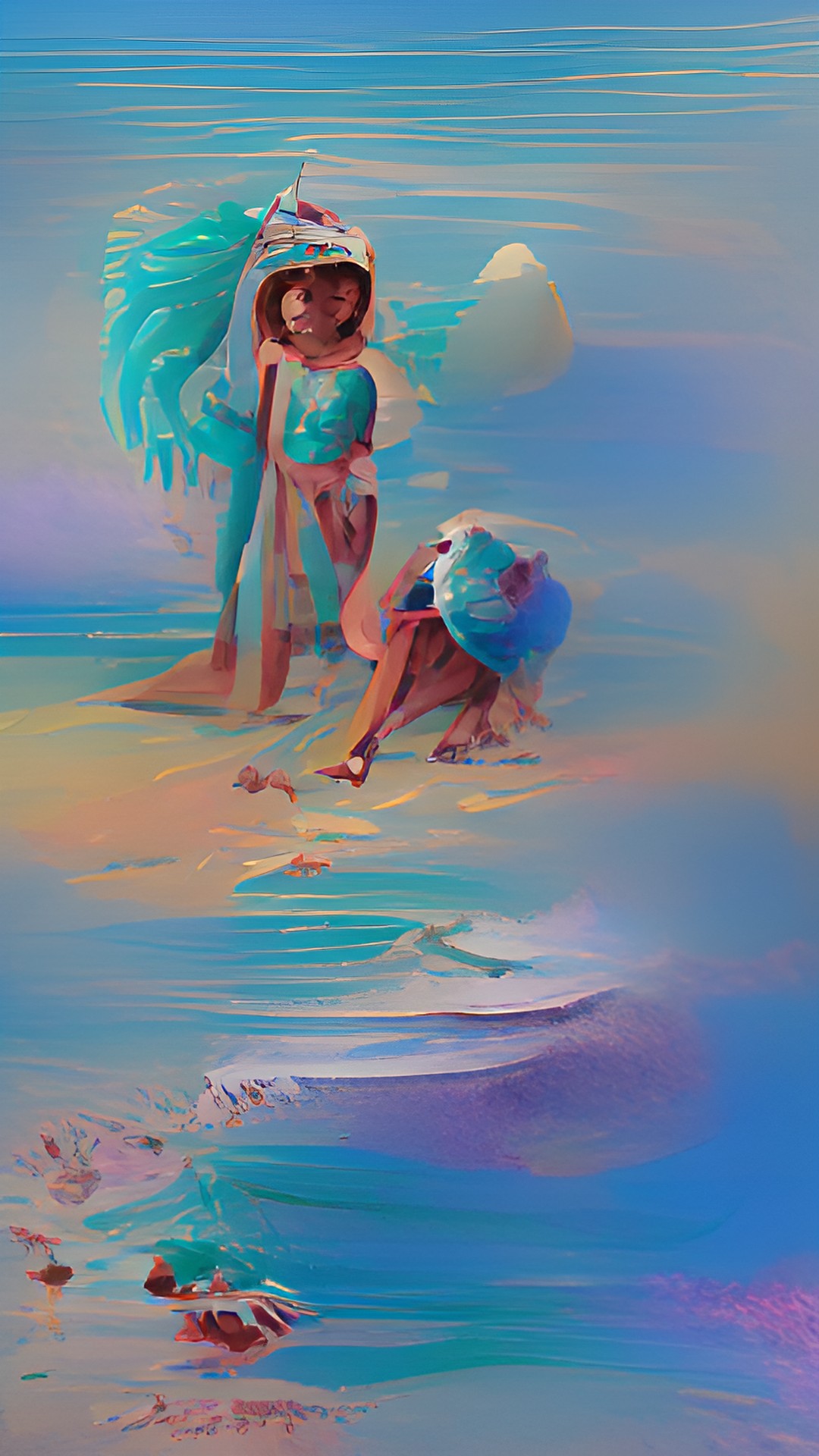 Style: Dark fantasy - gemini summer fun
ice cream and beach vibes
blue teal white gold silver preview