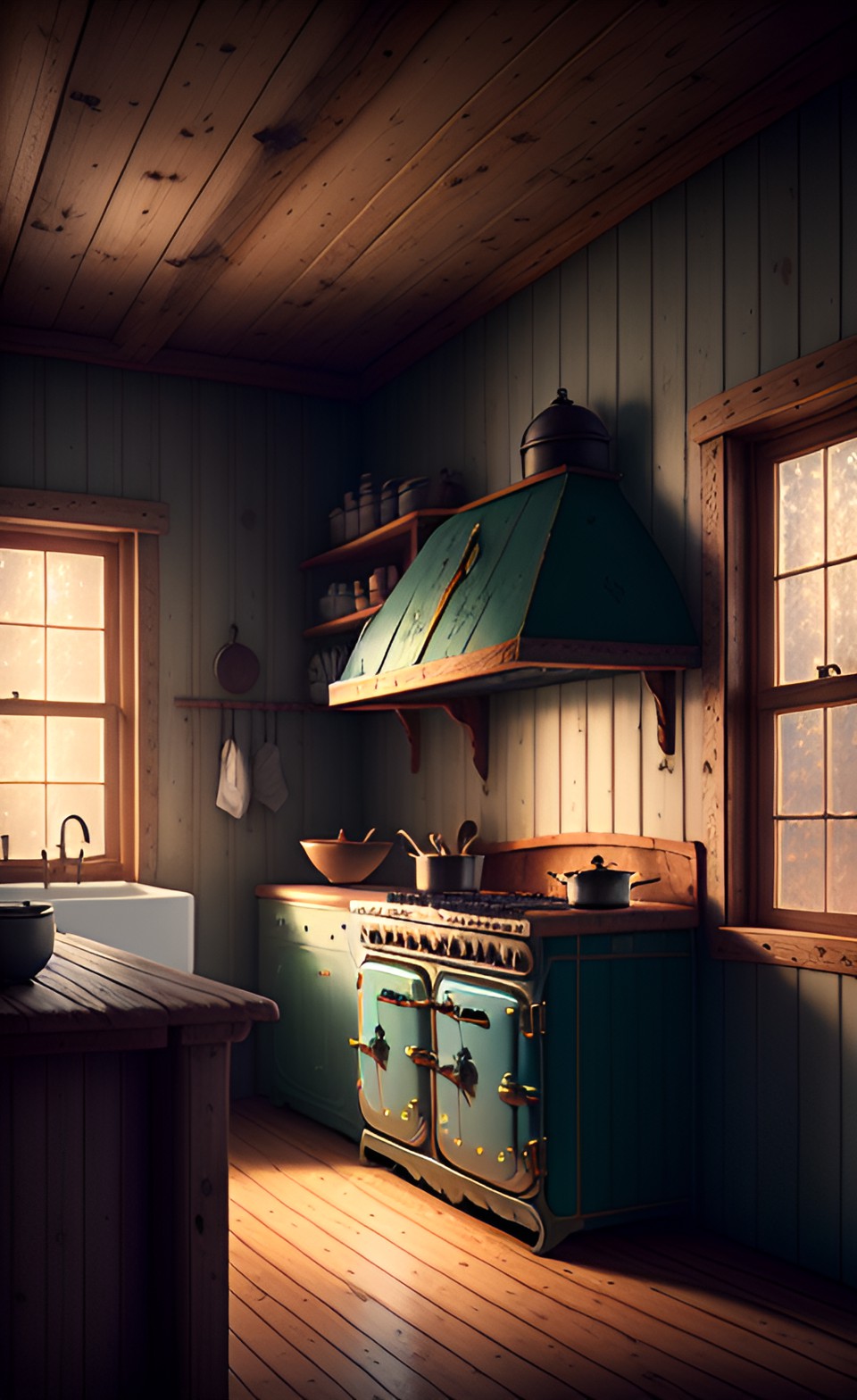 rustic kitchen preview