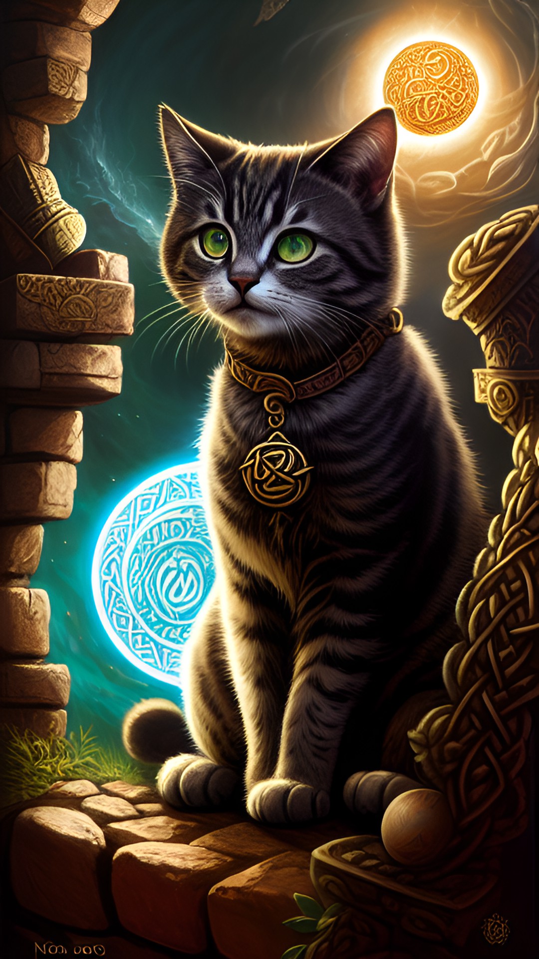 Celtic Cat - celtic knot, iron age, weave,  norn, kitten, orb, sensation preview