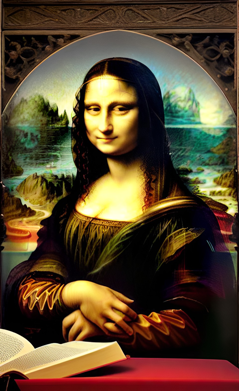 Mona Lisa reading a book - mona lisa reading a book preview