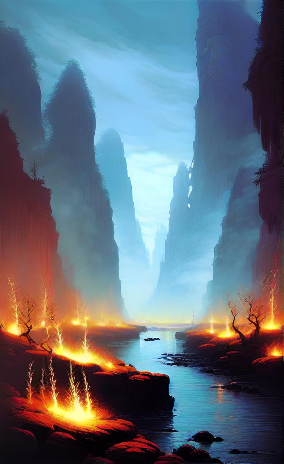 flowing river of lava, dragon moon knights preview