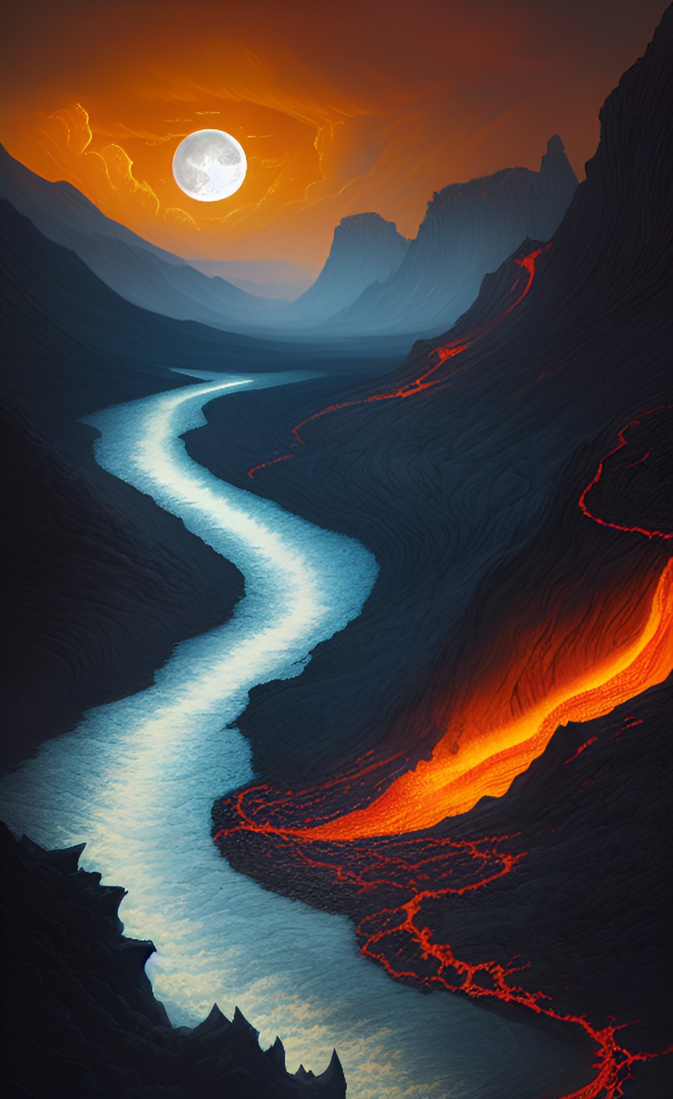 flowing river of lava, dragon’s full moon preview