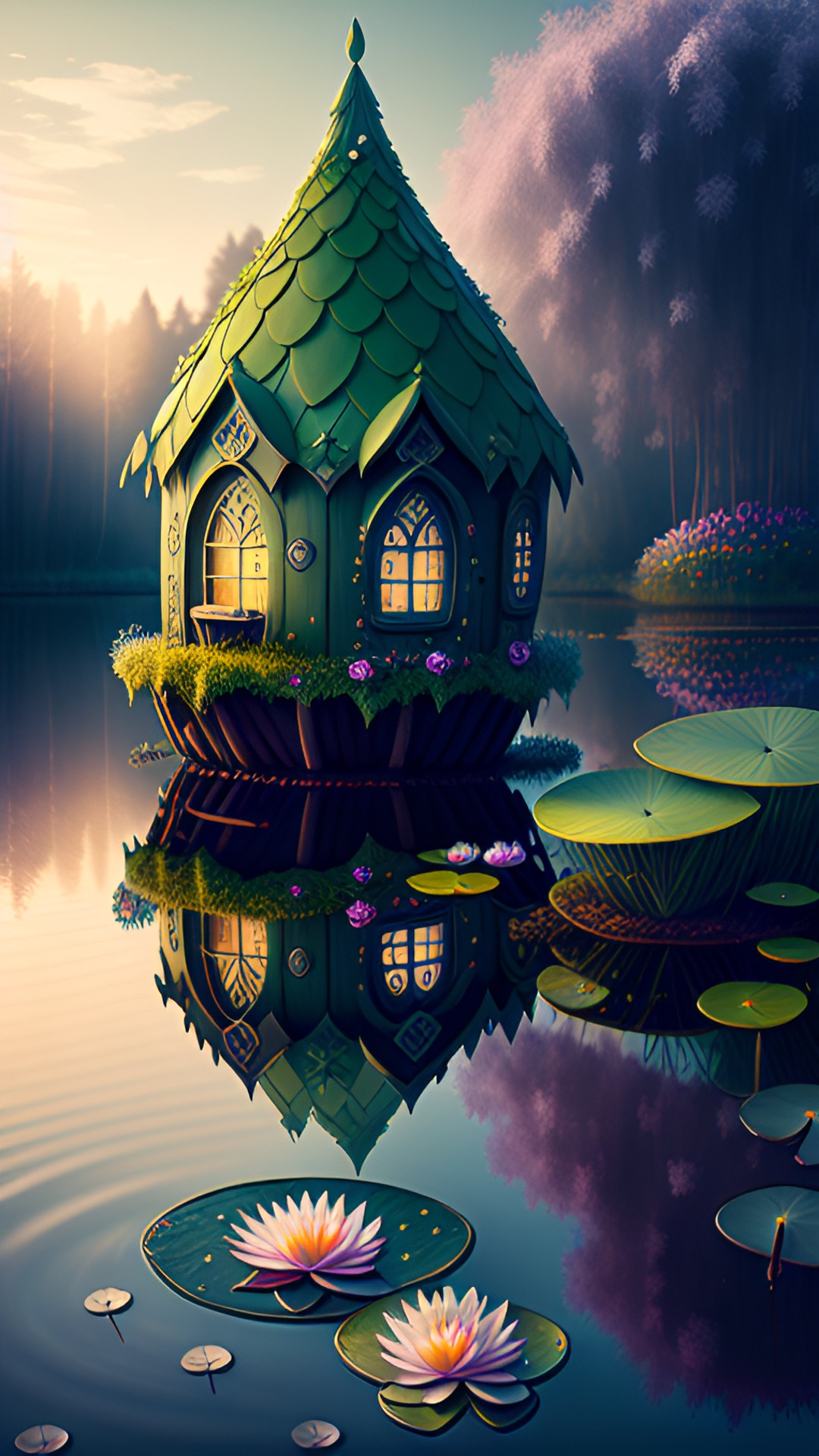 water lily as a fairy house preview