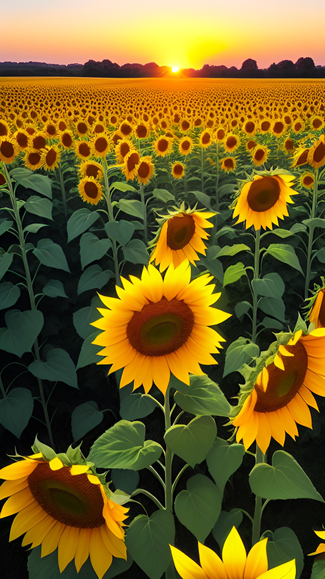 sunrise over a field of sunflowers preview