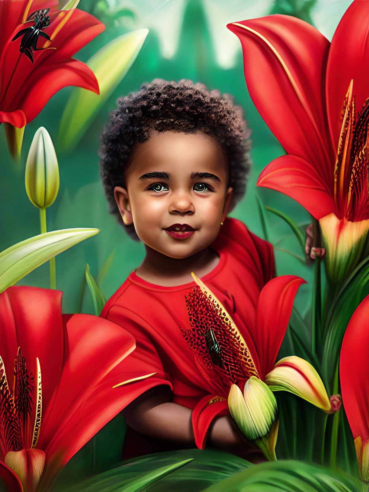 red and black summer, lilies, vampires, african american preview