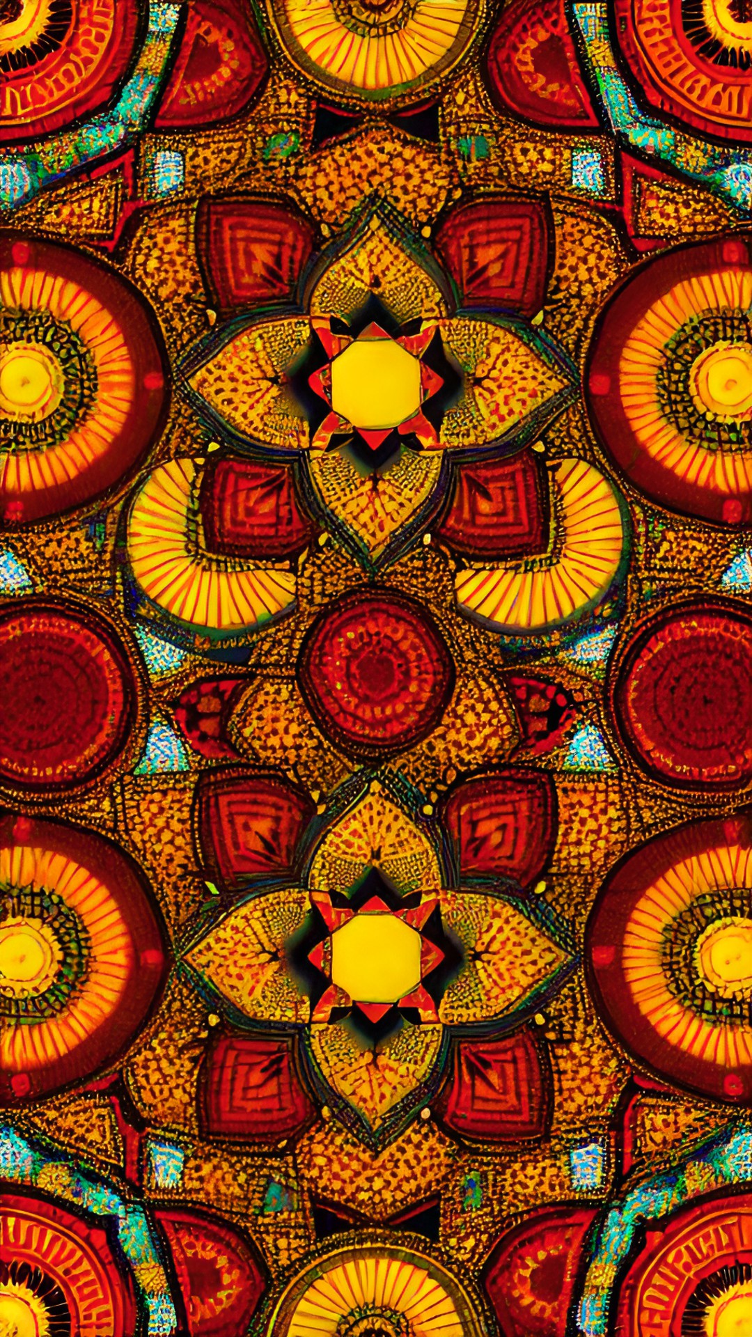 yellow orange white red suns pattern preview