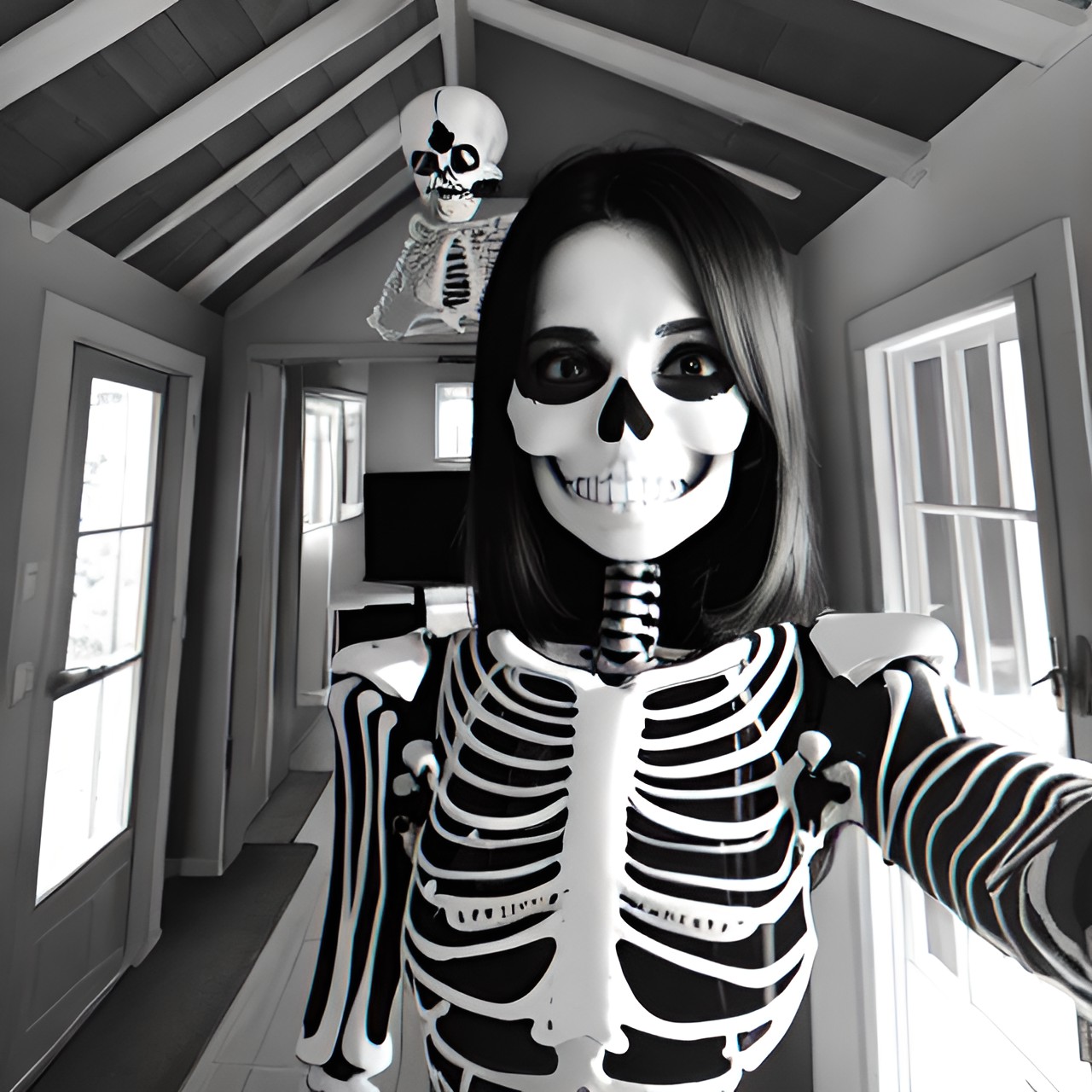 skeleton home selfie preview