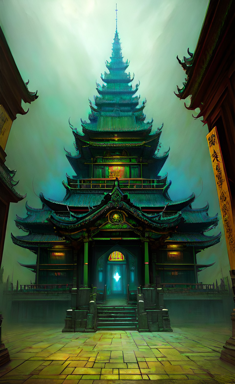 demon temple blue green preview