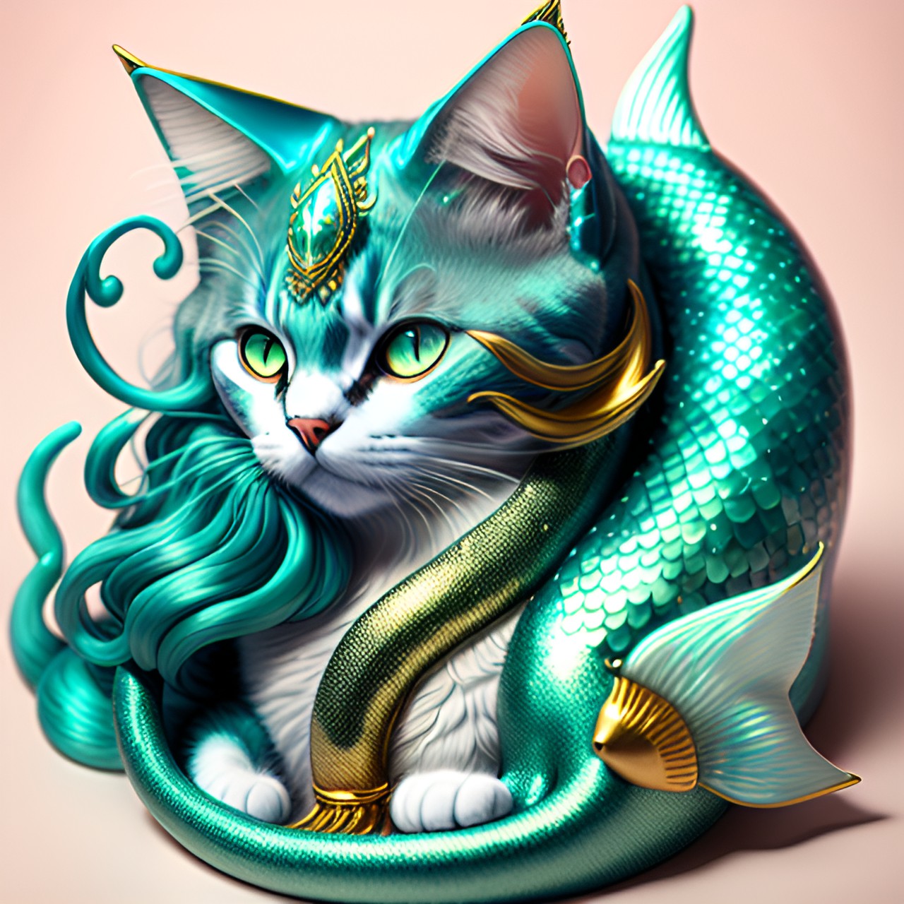 cat mermaid preview