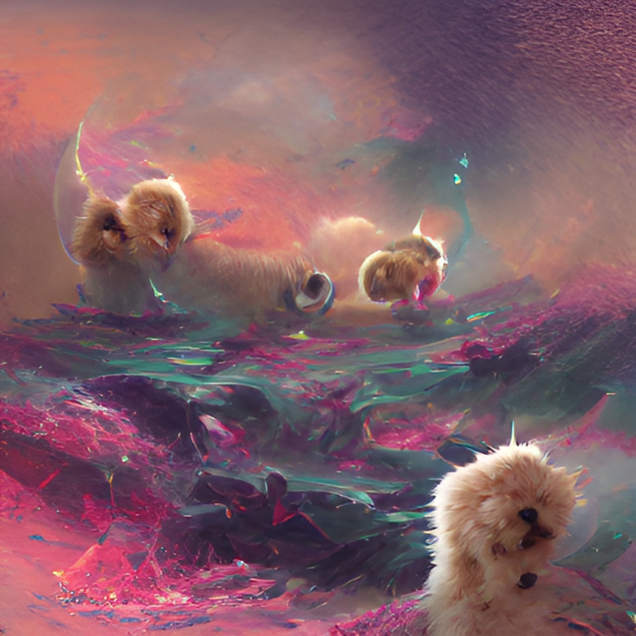 cute space - happy little fluff balls preview