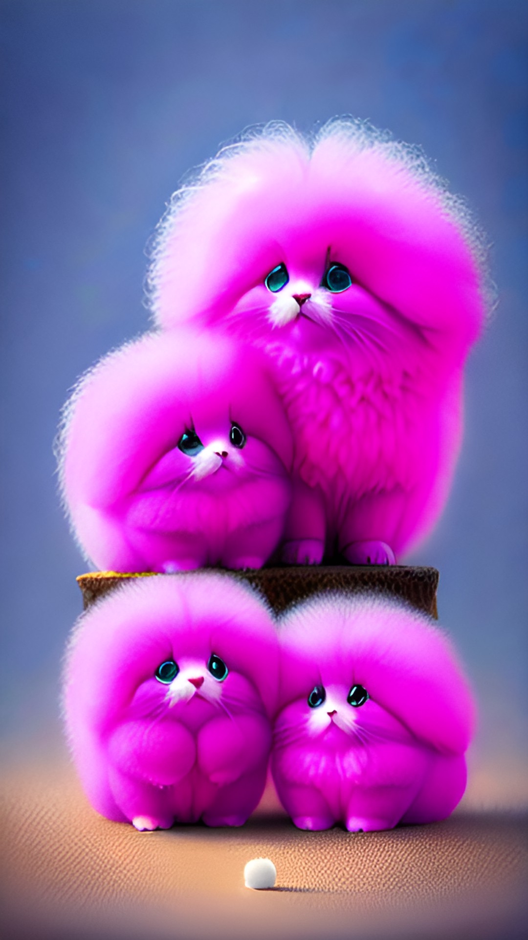 fully pink - happy little fluff balls preview