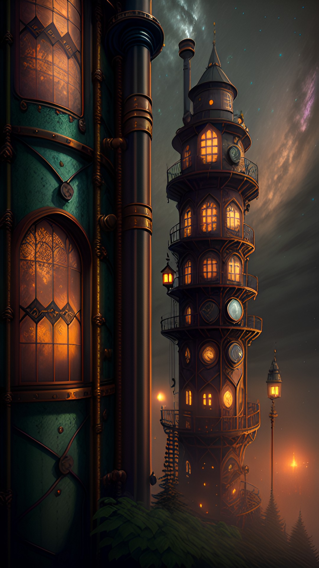 steampunk wizard’s tower preview