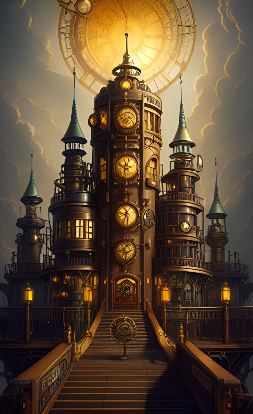 steampunk wizard’s tower preview