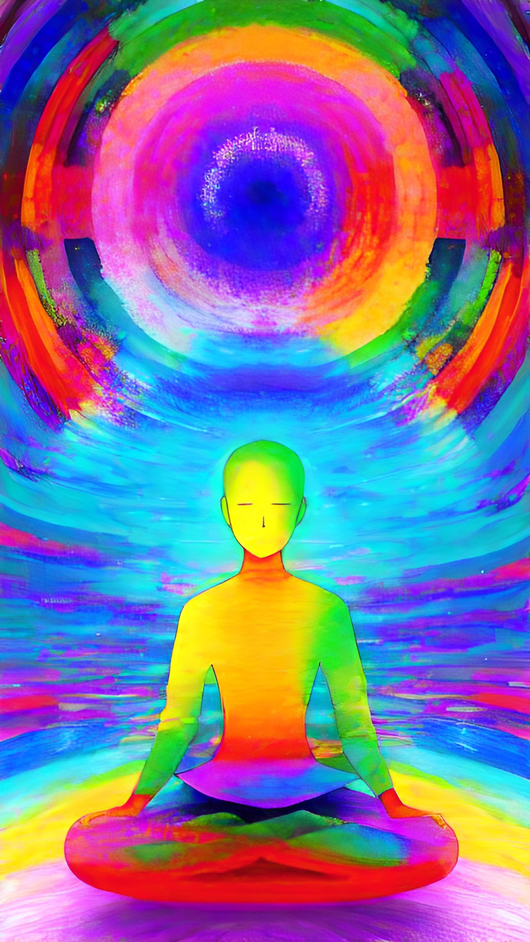 mindfulness picture colourful meditation person preview