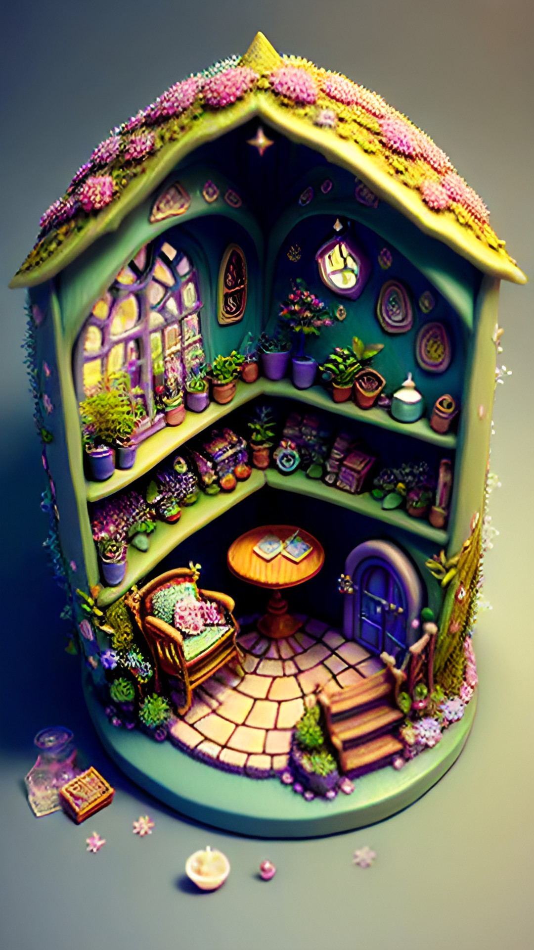 miniature living room for fairies preview