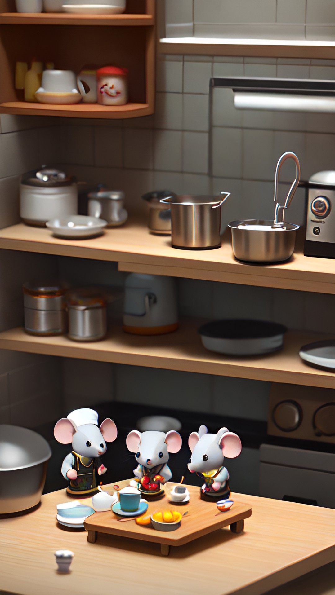 miniature kitchen for mouse people family preview