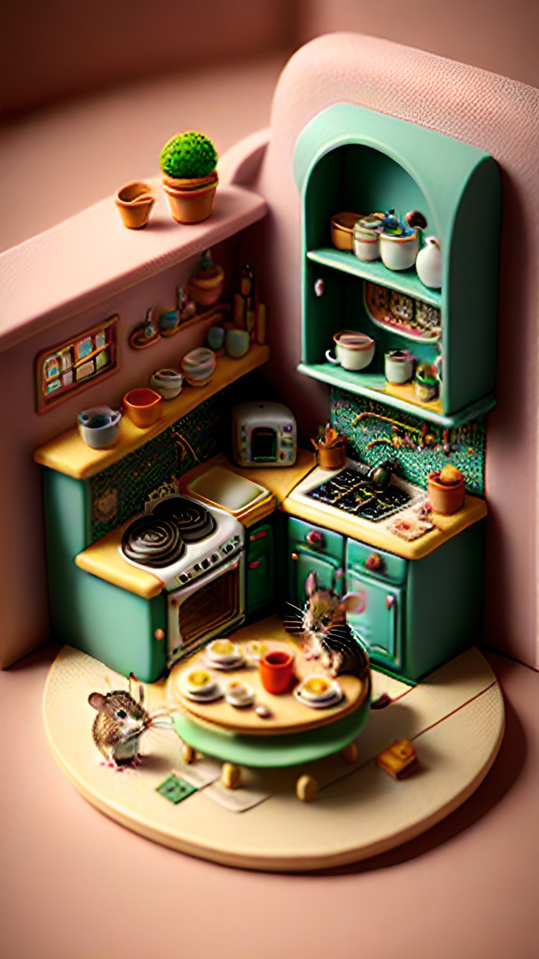 miniature kitchen for mouse people family preview