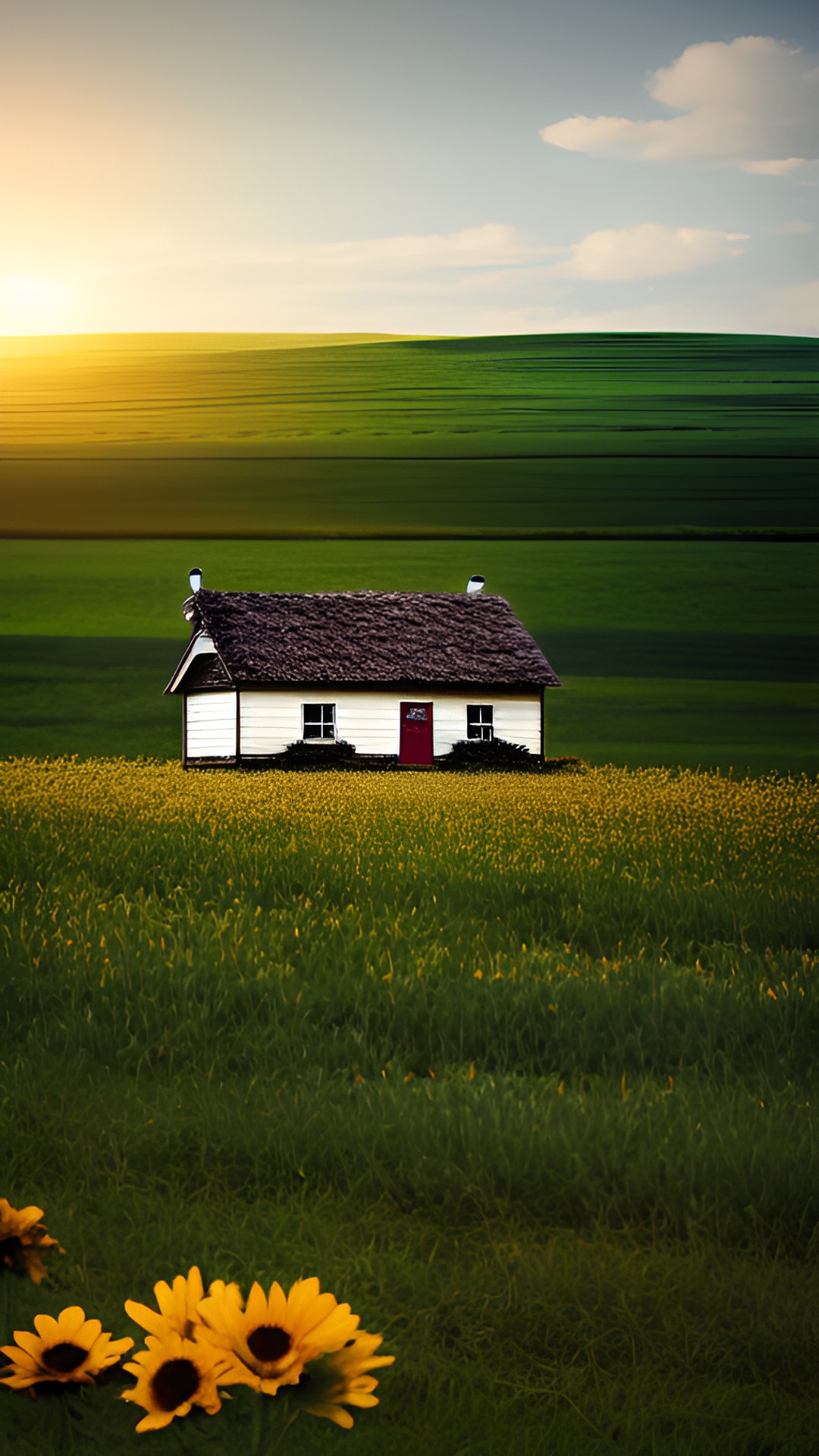 una casita pequeñita en el campo preview