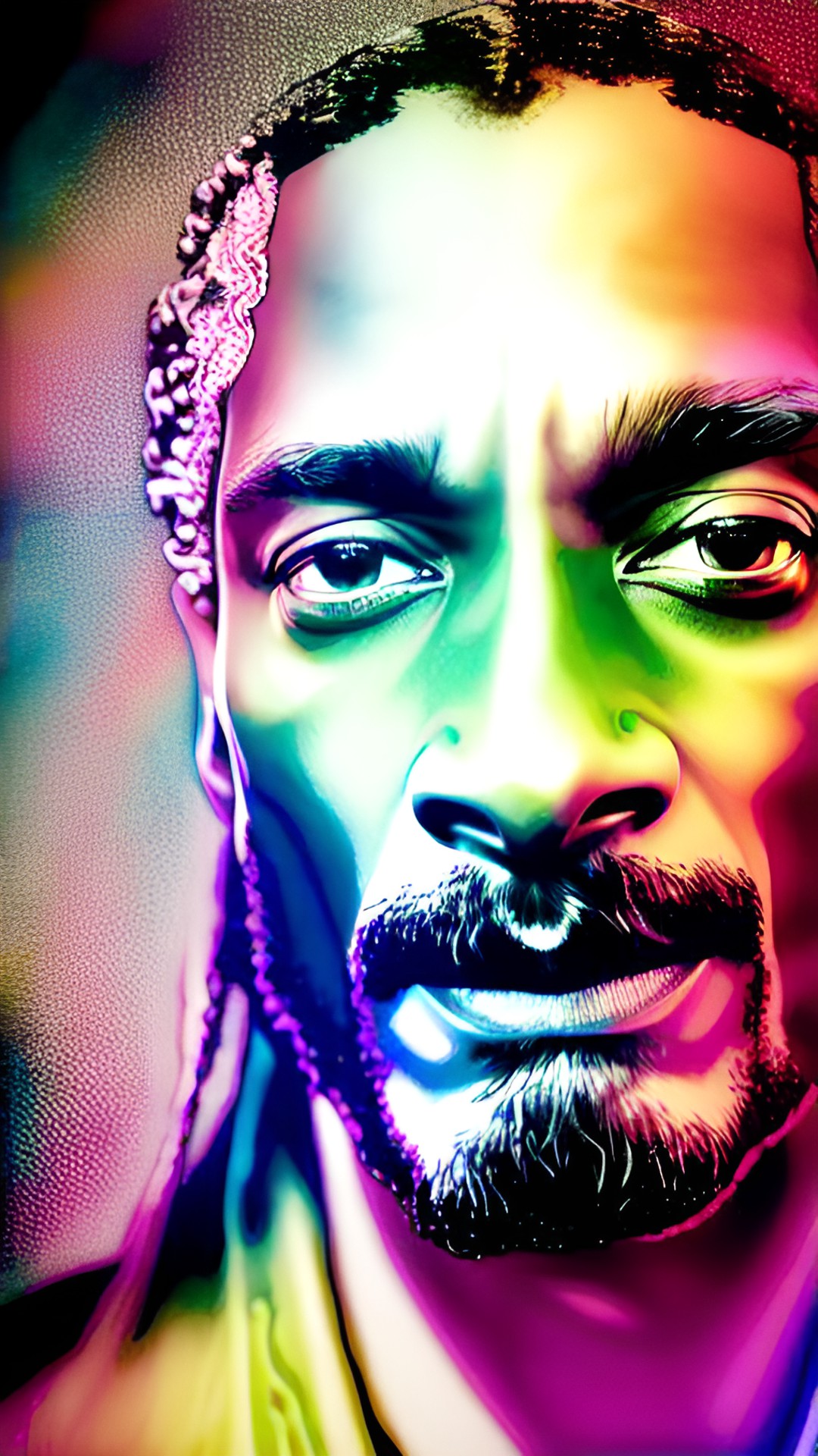 a liquid prismatic sfumatic snoop dog portrait preview