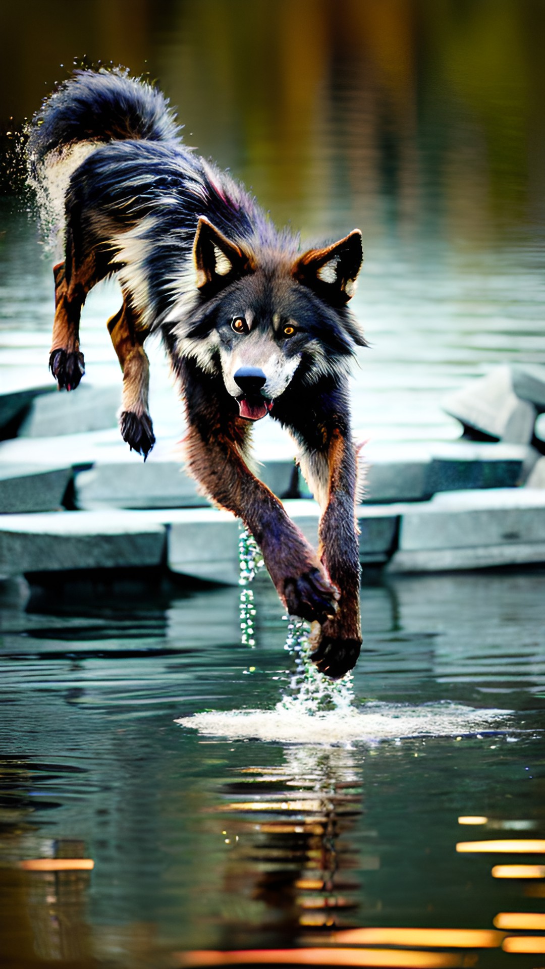 нд 2 липня 2023 - a werewolf on the lake jumps into the water preview