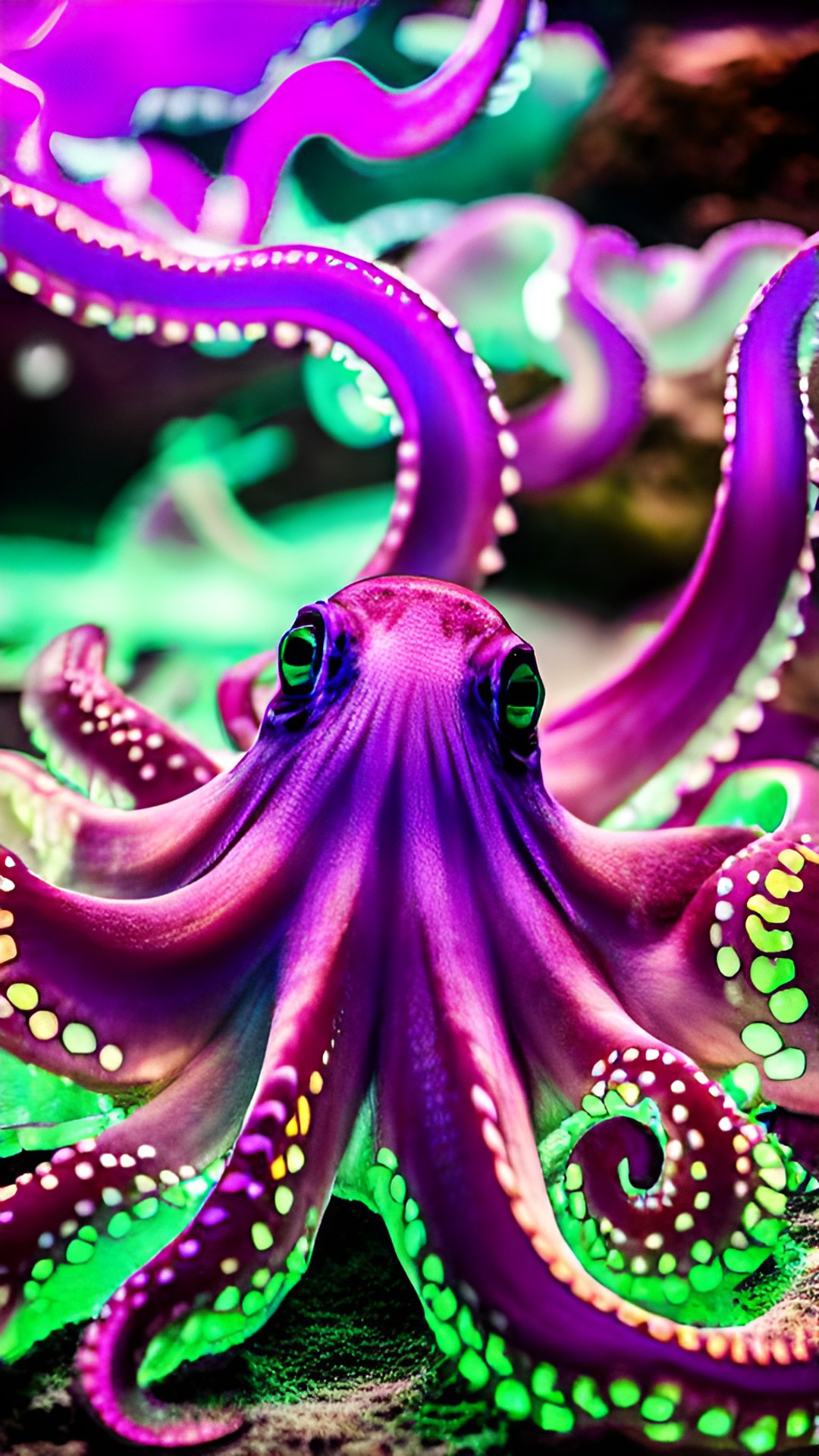 Ocean Vibes - purple glowing octopus preview