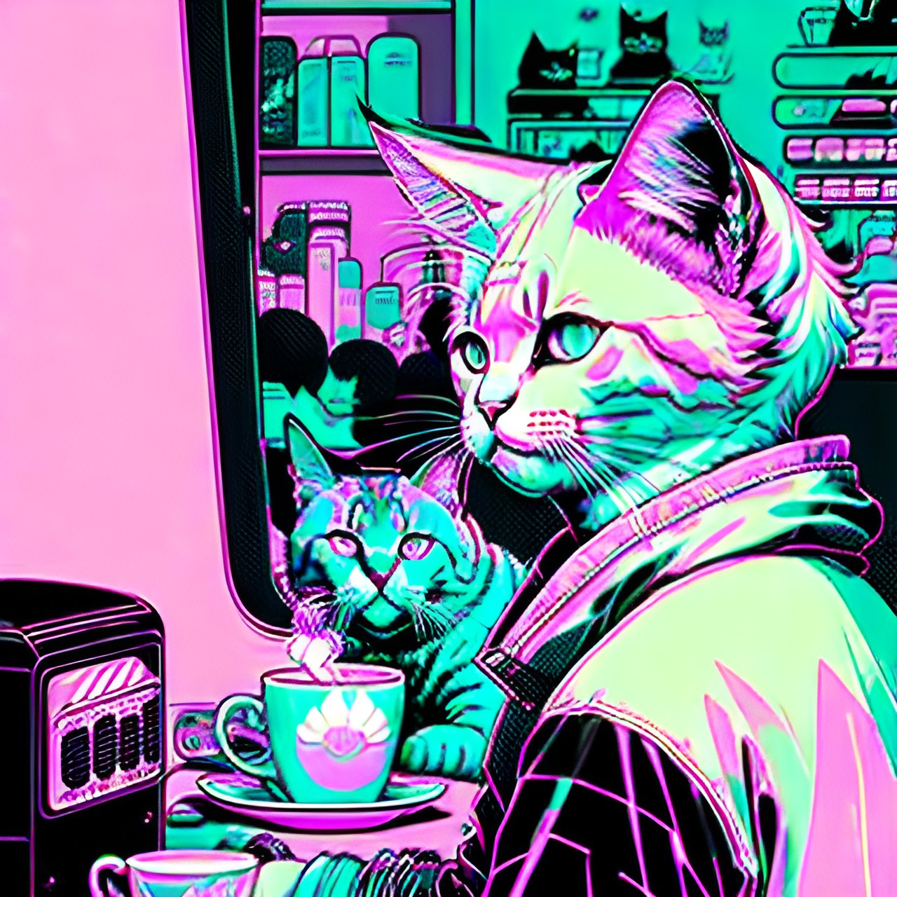 coffee shop cats preview