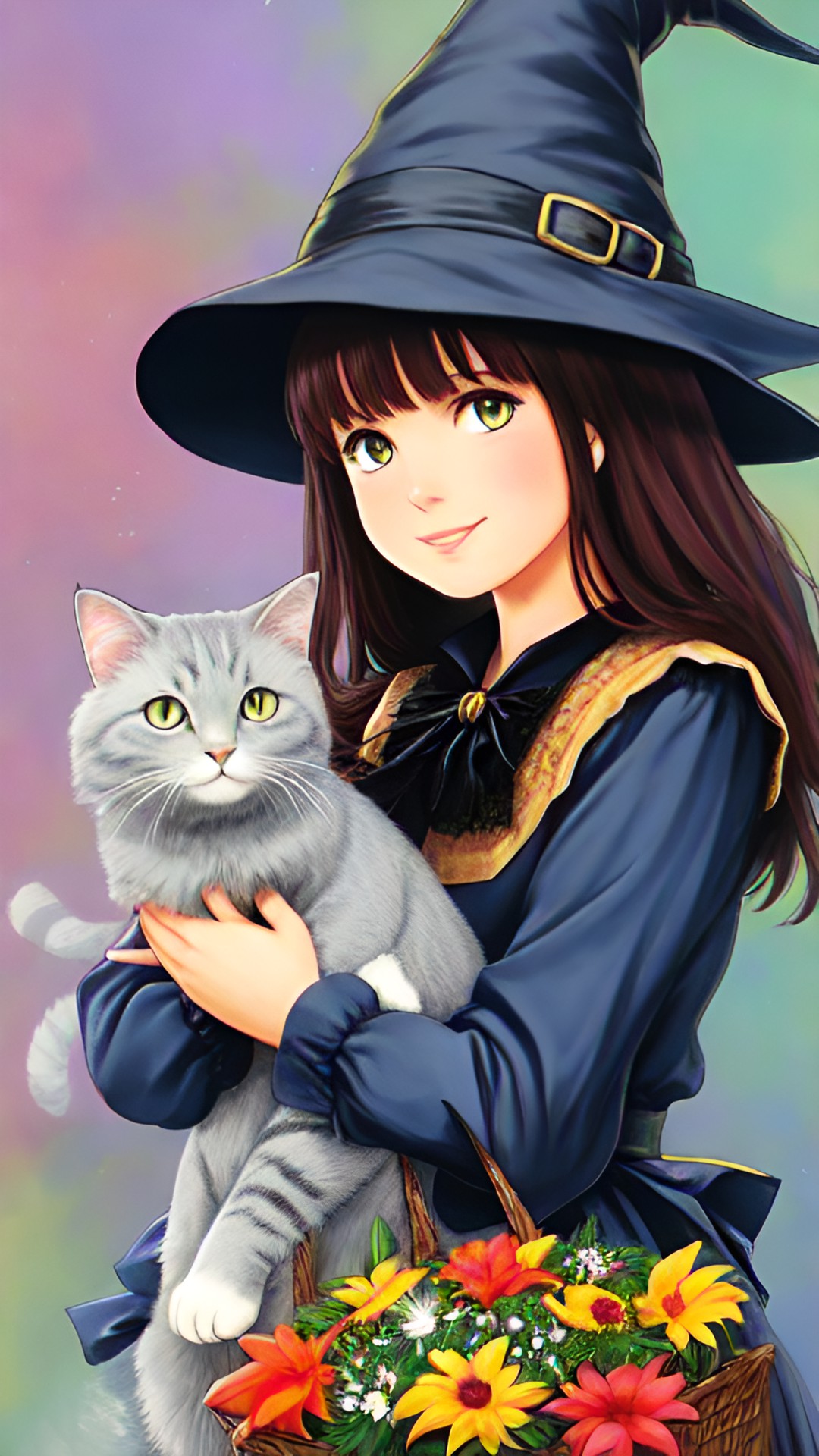 Witch - friendly witch with cat preview