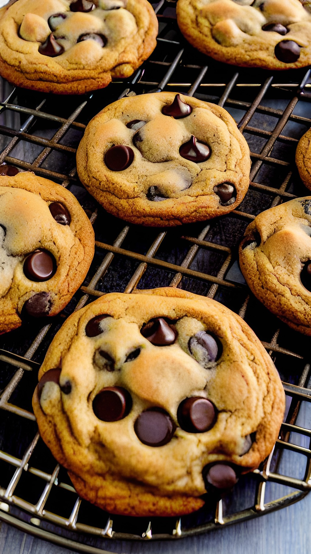 ChocolateChipCookie! - golden brown chocolate chip cookies coming out of an oven with smoke steaming from them preview