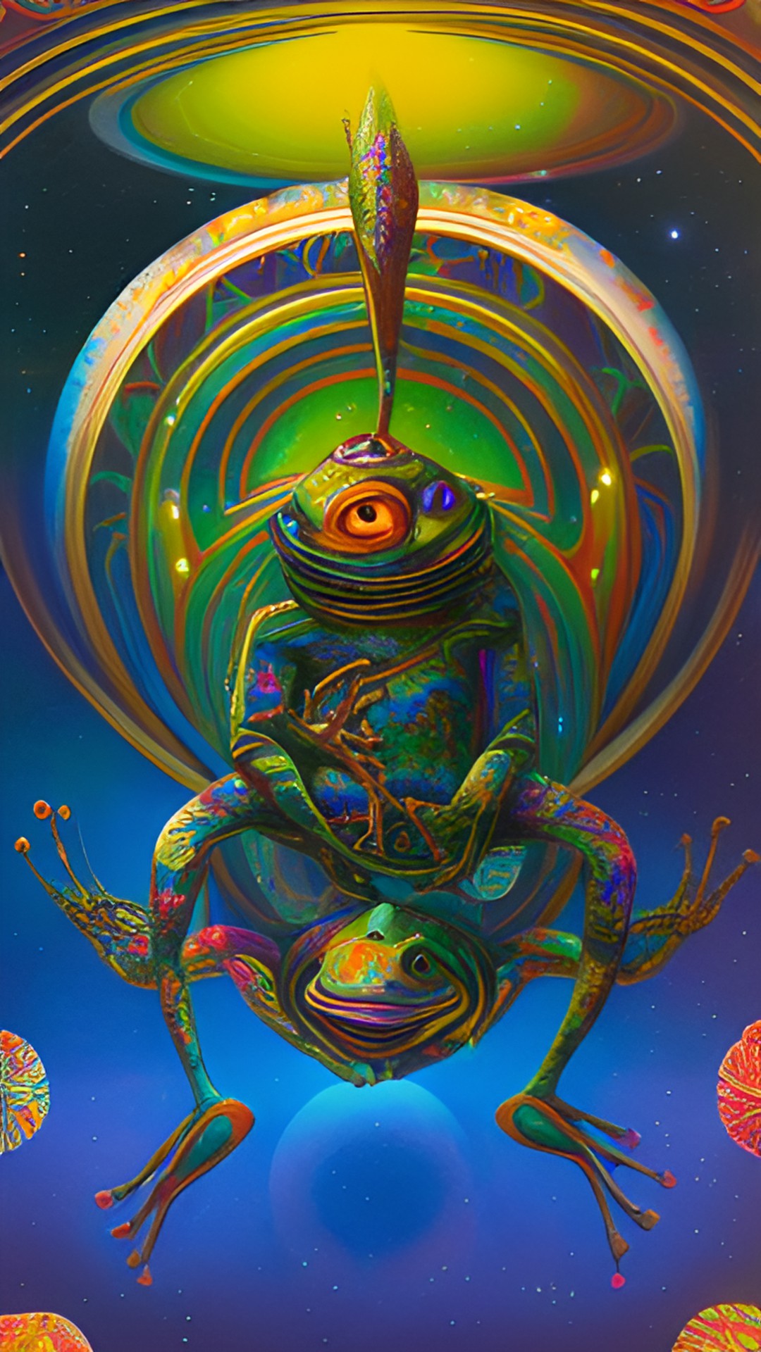 PSYCHO TRIP - psychedelic trip of space frog in rainbow color mind preview