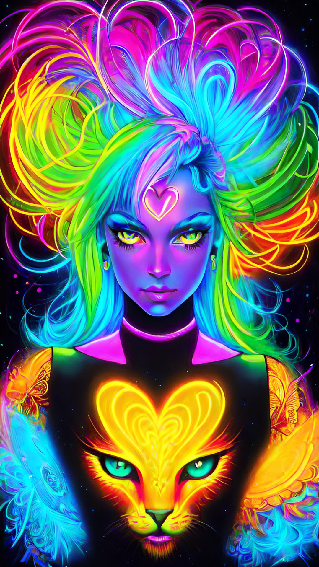 gratitude, neon, lisa frank style preview