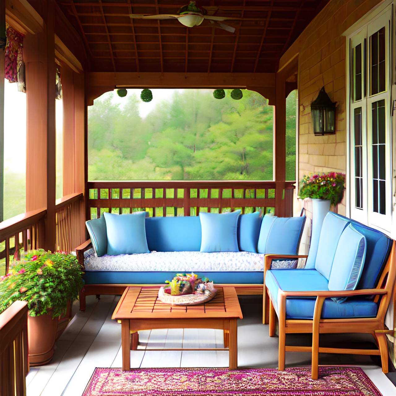 cozy veranda with snuggling couch preview