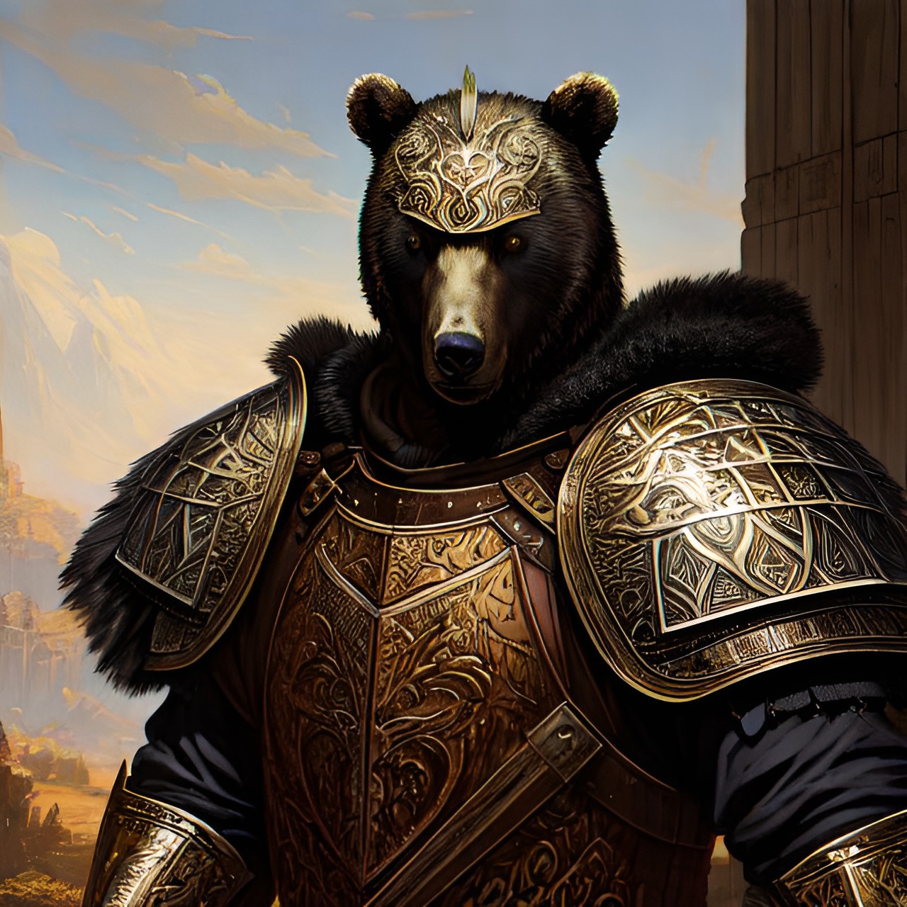 regal bear knight - bear knight warrior preview