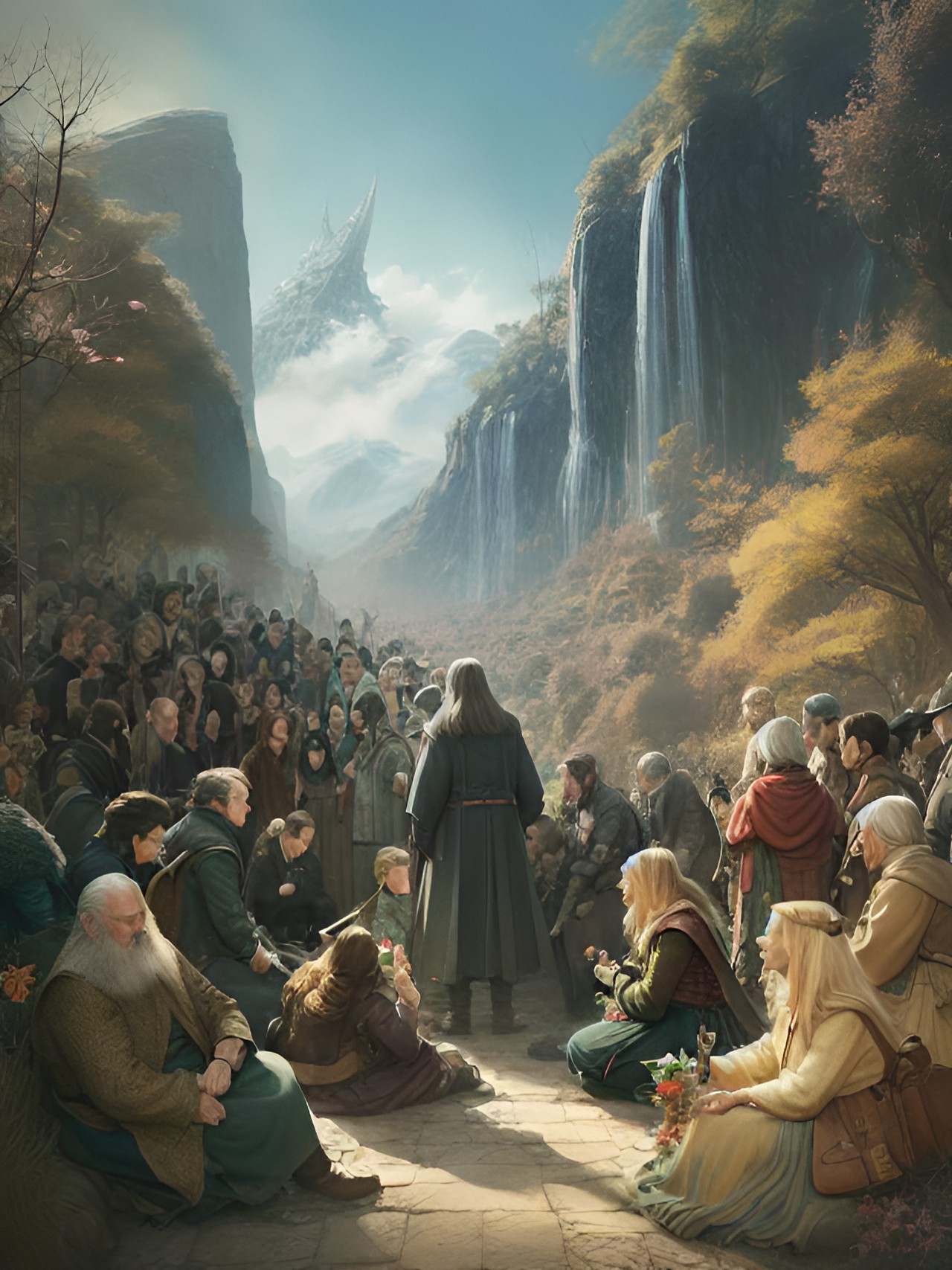 all the people, illustration by tolkien preview