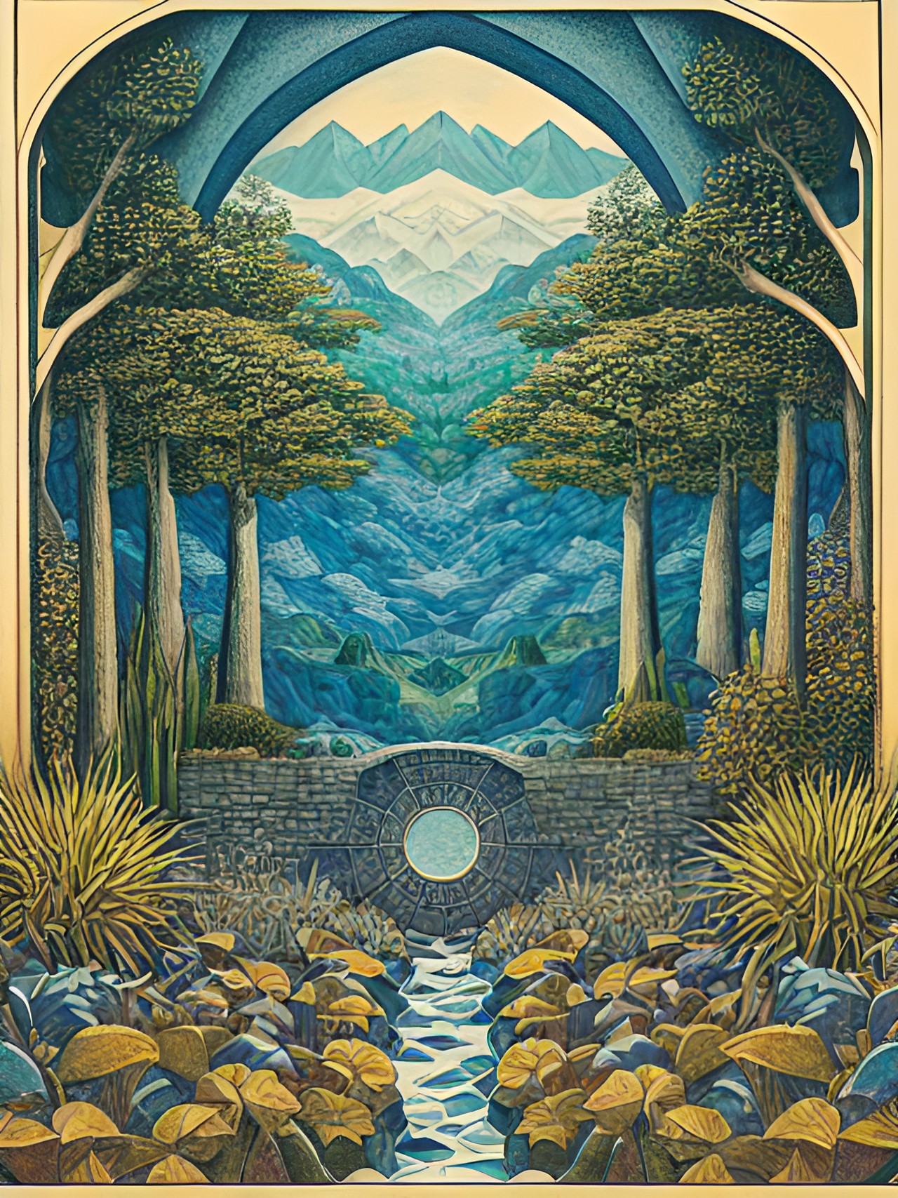 illustration by tolkien, escher, van gogh, vermeer preview