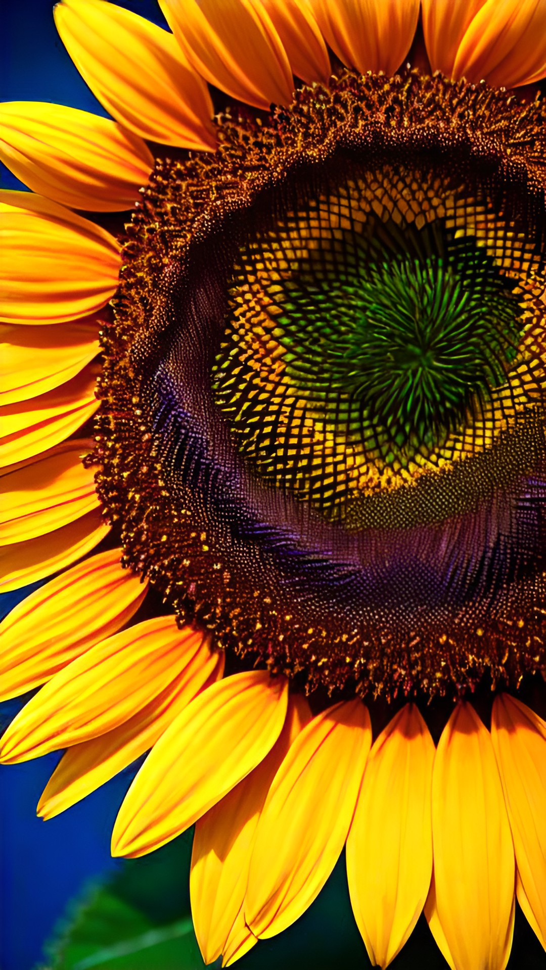 detailed macro of sunflower preview