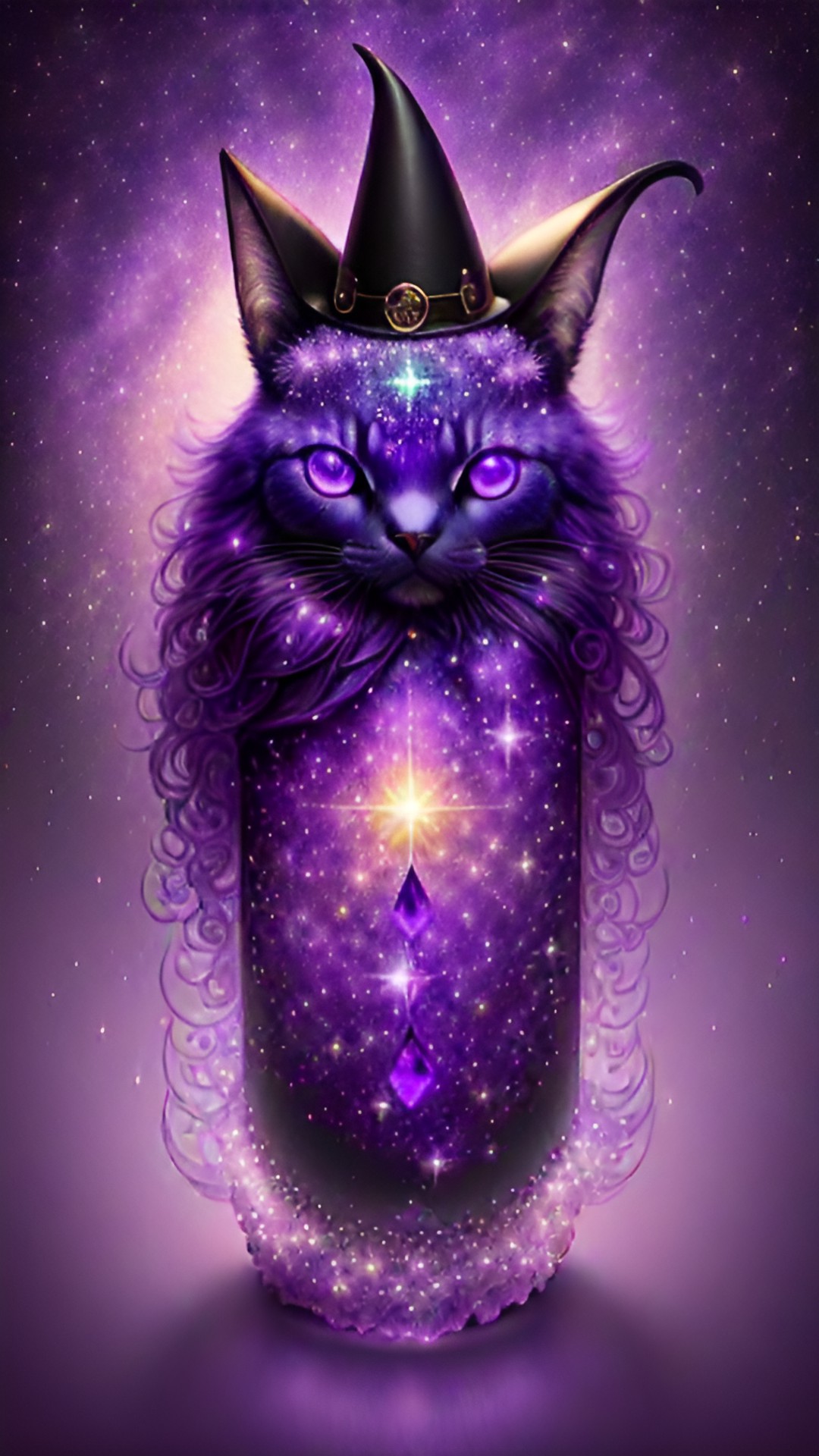 purple sparkles rainbow whimsical whimsigoth wiccan witch vibes magical wallpaper preview