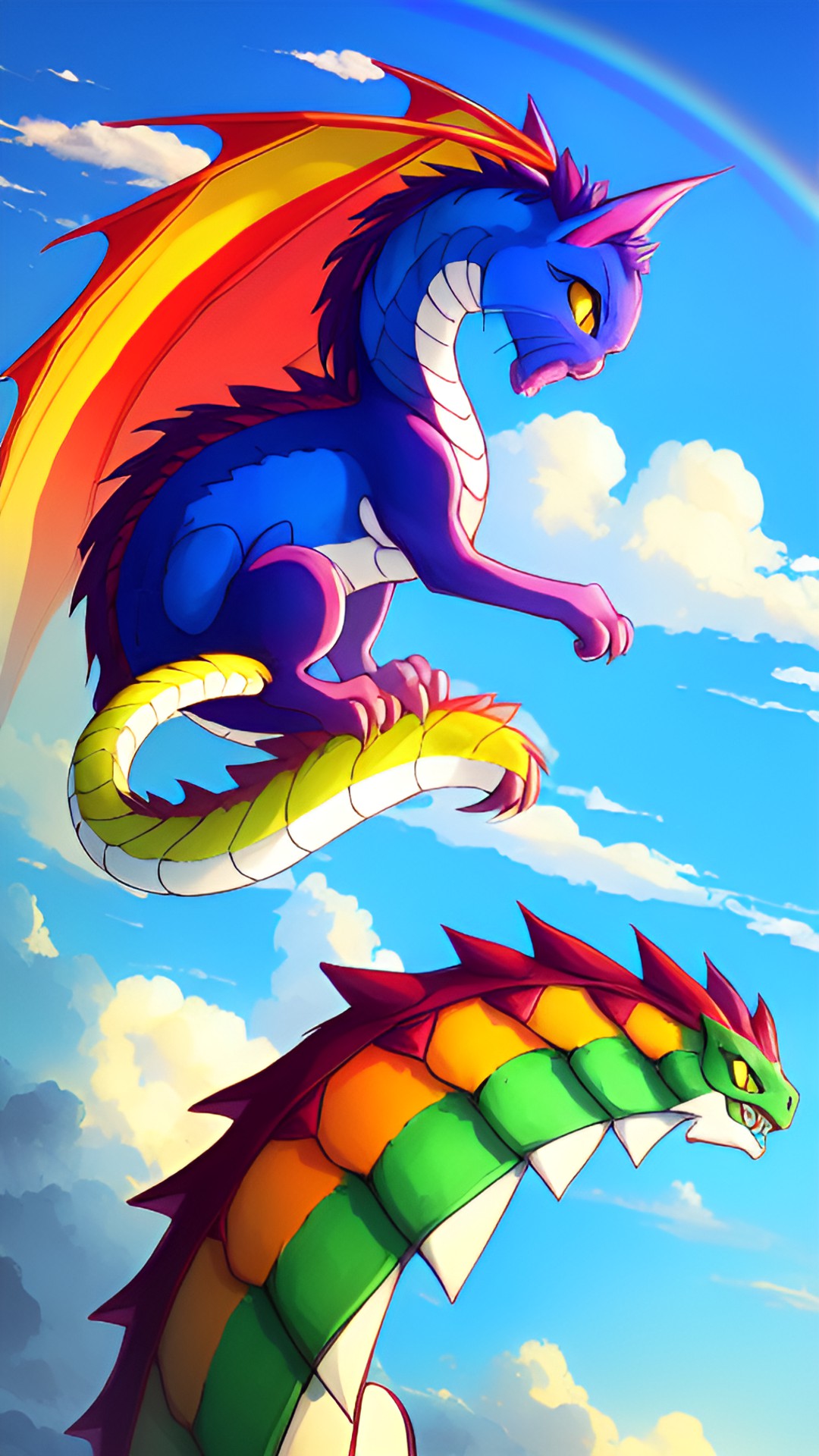 a rainbow dragon kitten preview